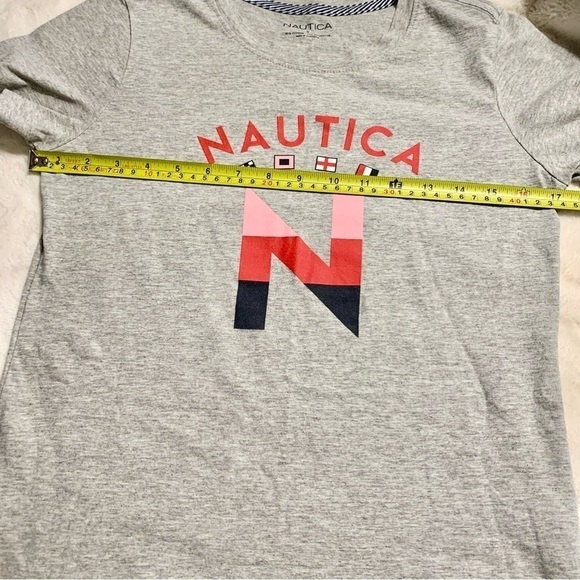 Nautica Tee Small Grey Nautica Graphic Red Pink Navy Blue Int’l Logo Short Slvs - Picture 12 of 14